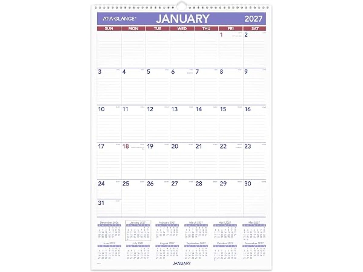 AT-A-GLANCE 2027 Wall Calendar photo 2