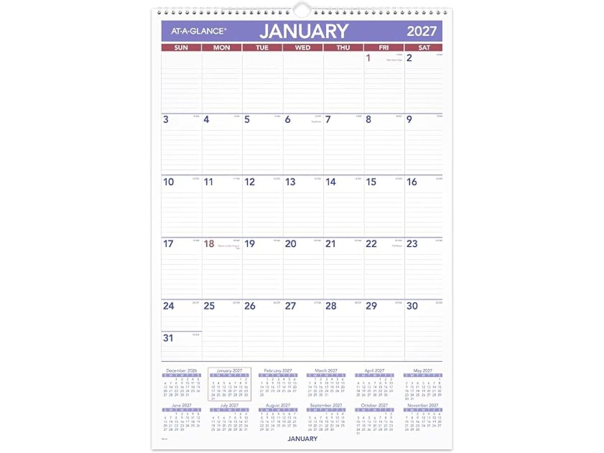 AT-A-GLANCE 2027 Wall Calendar photo 3